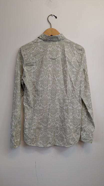 Brooks Brothers Size 8 Damask Print Button Down Shirt