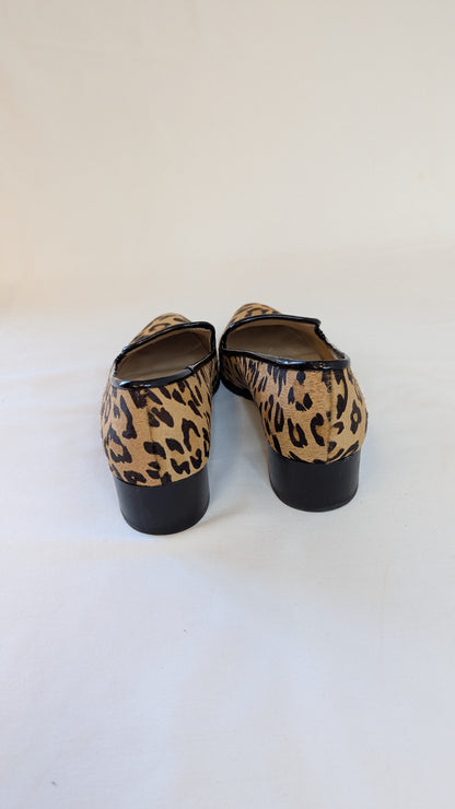 Sacha London Leopard Print Loafers size 9