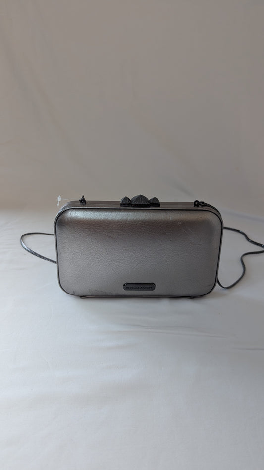 Rebecca Minkoff Metallic Box Clutch with Chain Strap