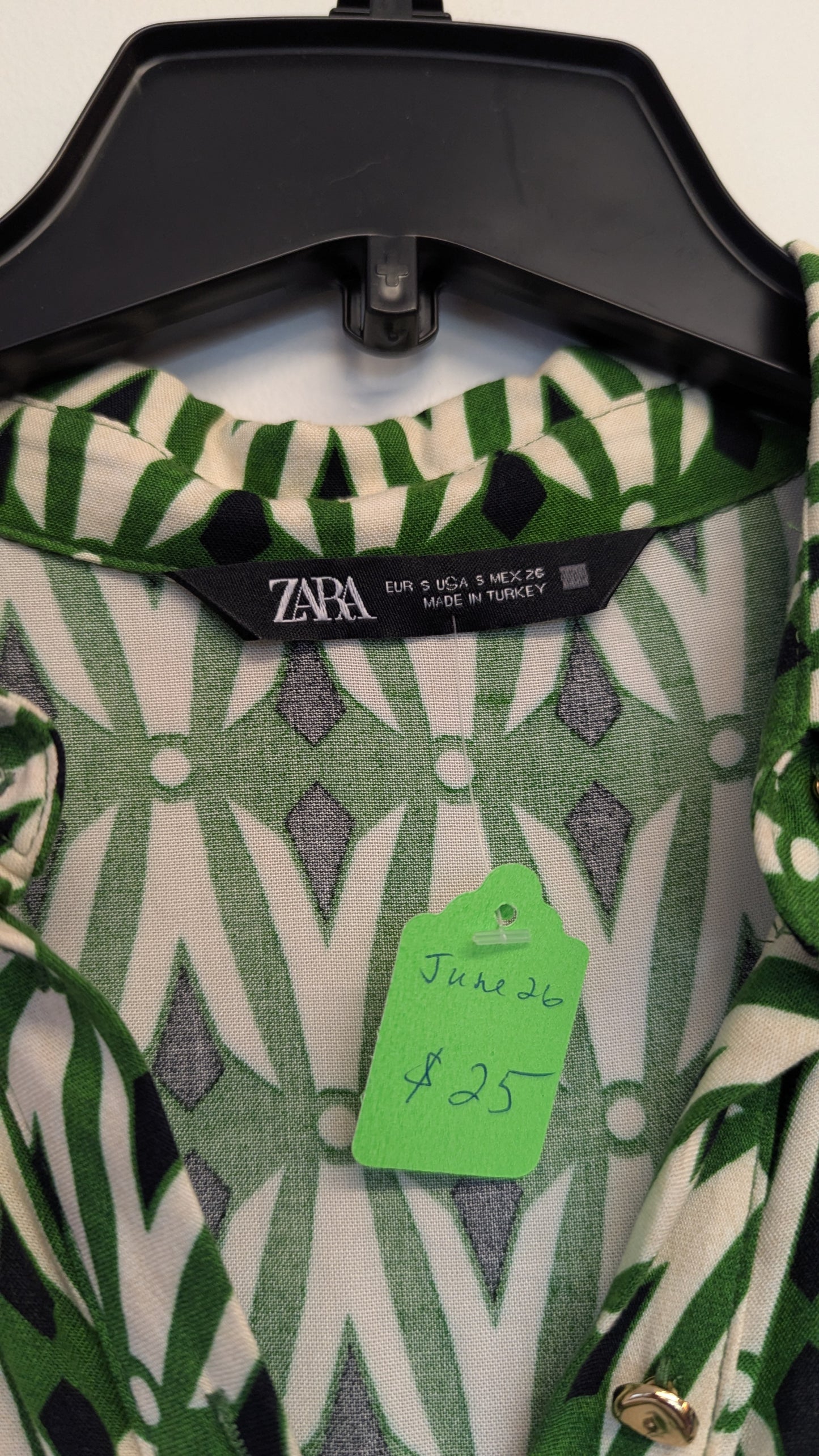Zara Geometric Print Midi Dress