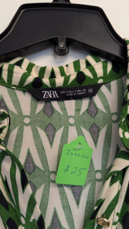 Zara Geometric Print Midi Dress