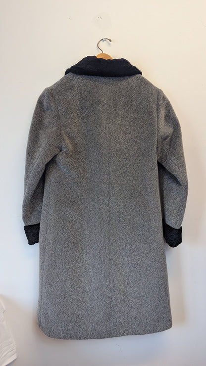 Affinités Collection Double-Breasted Wool-Blend Coat around size L