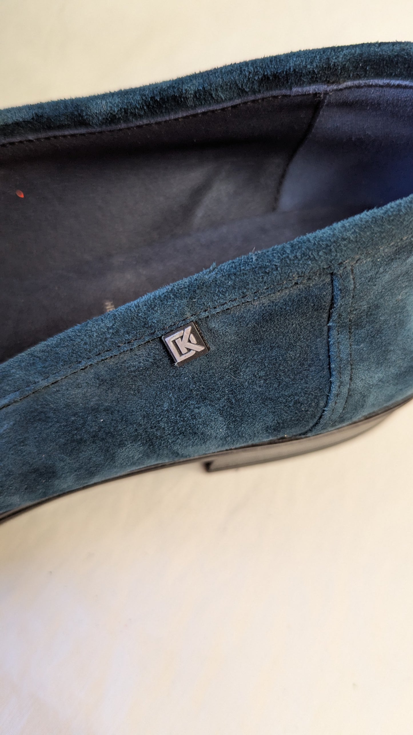 DORKING by Fluchos teal suede loafers size 41