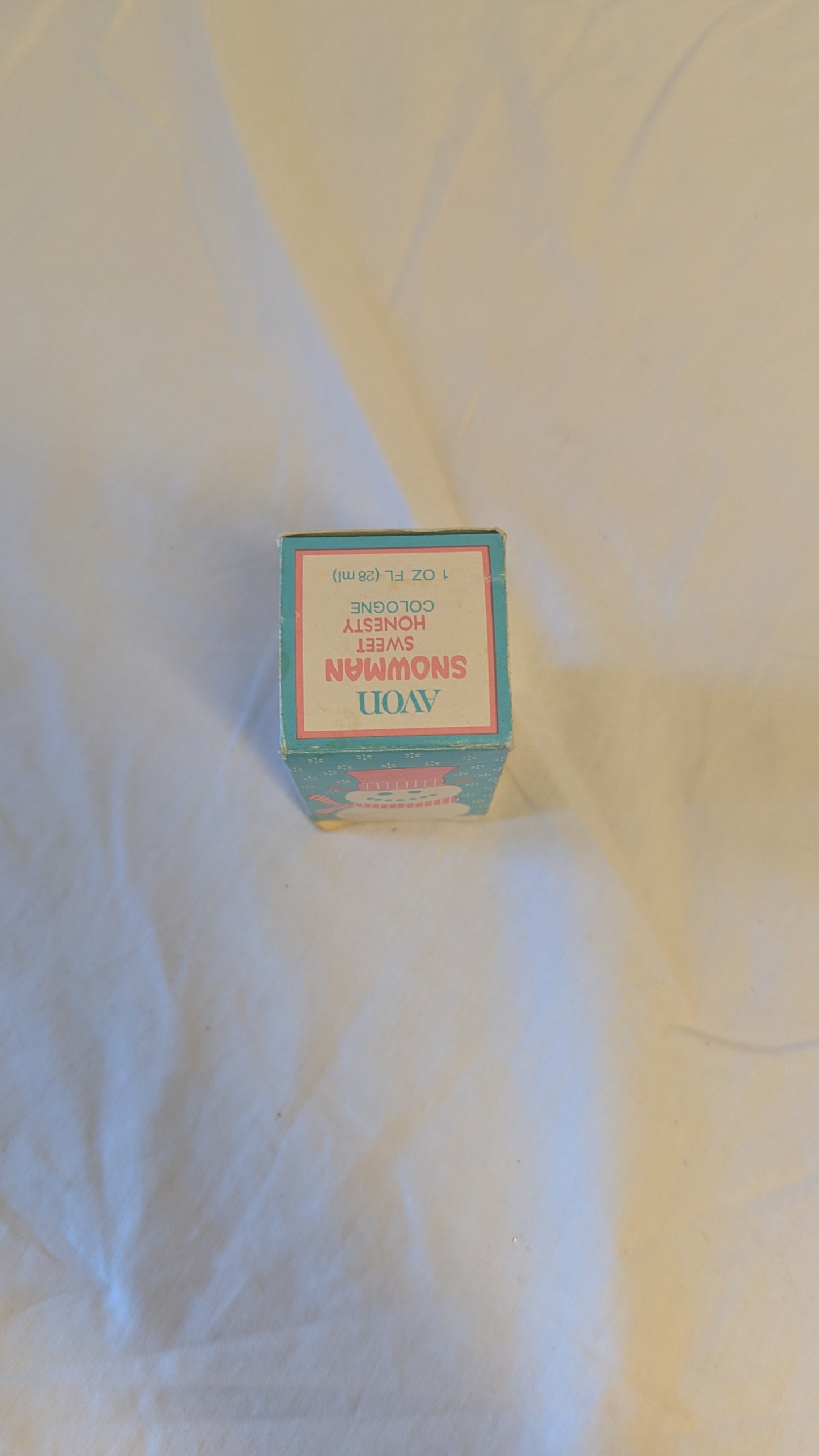 Vintage Avon Sweet Honey Snowman Bottle w/ Pink Hat