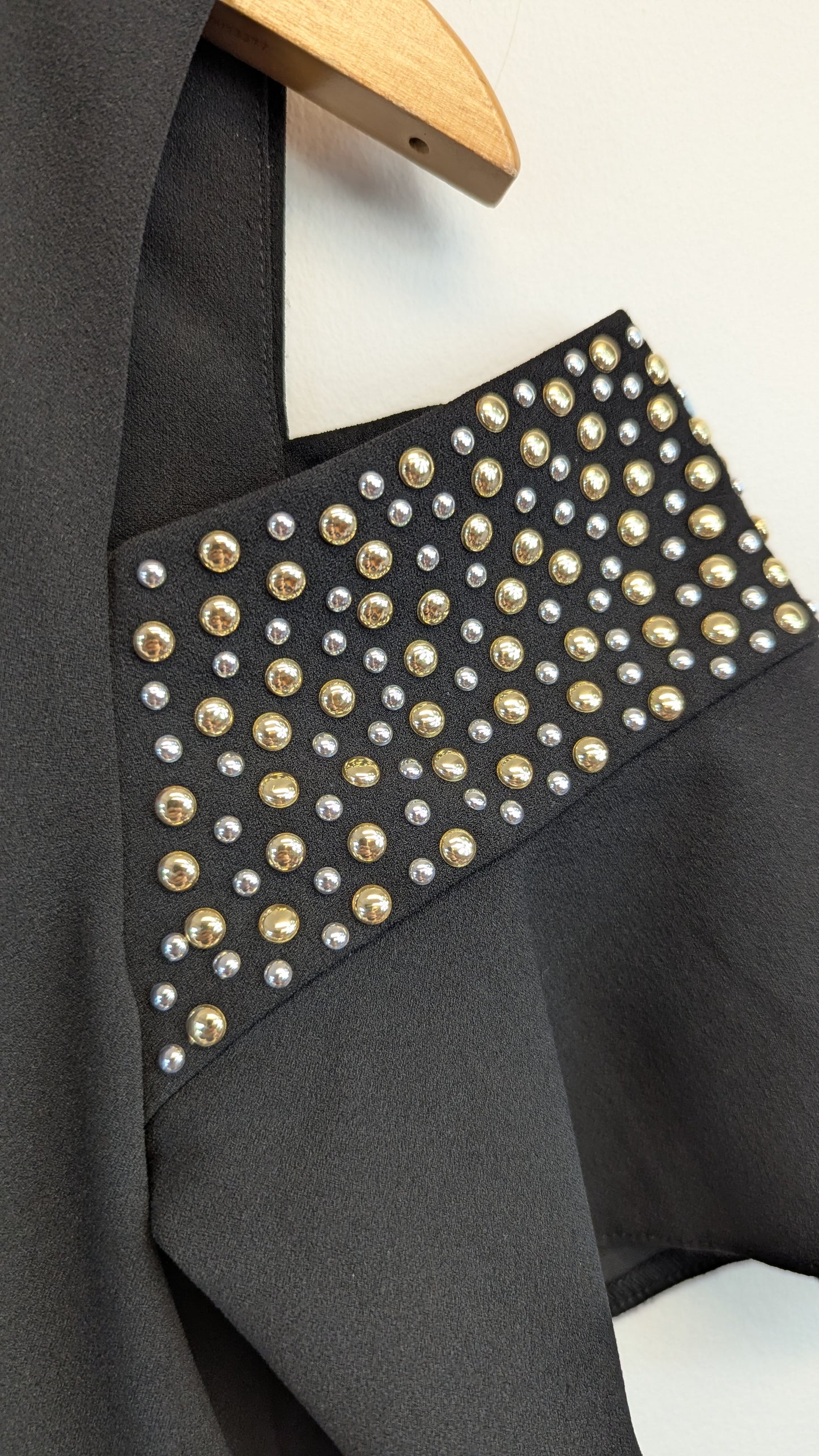 Calvin Klein Black Cold Shoulder Studded Dress Size 8