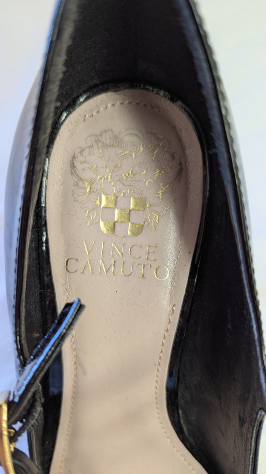 Vince Camuto Black Patent Mary Jane Pumps