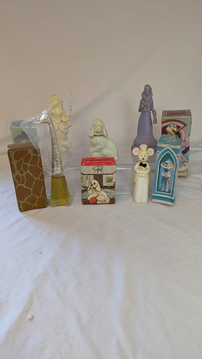 Vintage Avon Figurine Cologne Bottles with Boxes