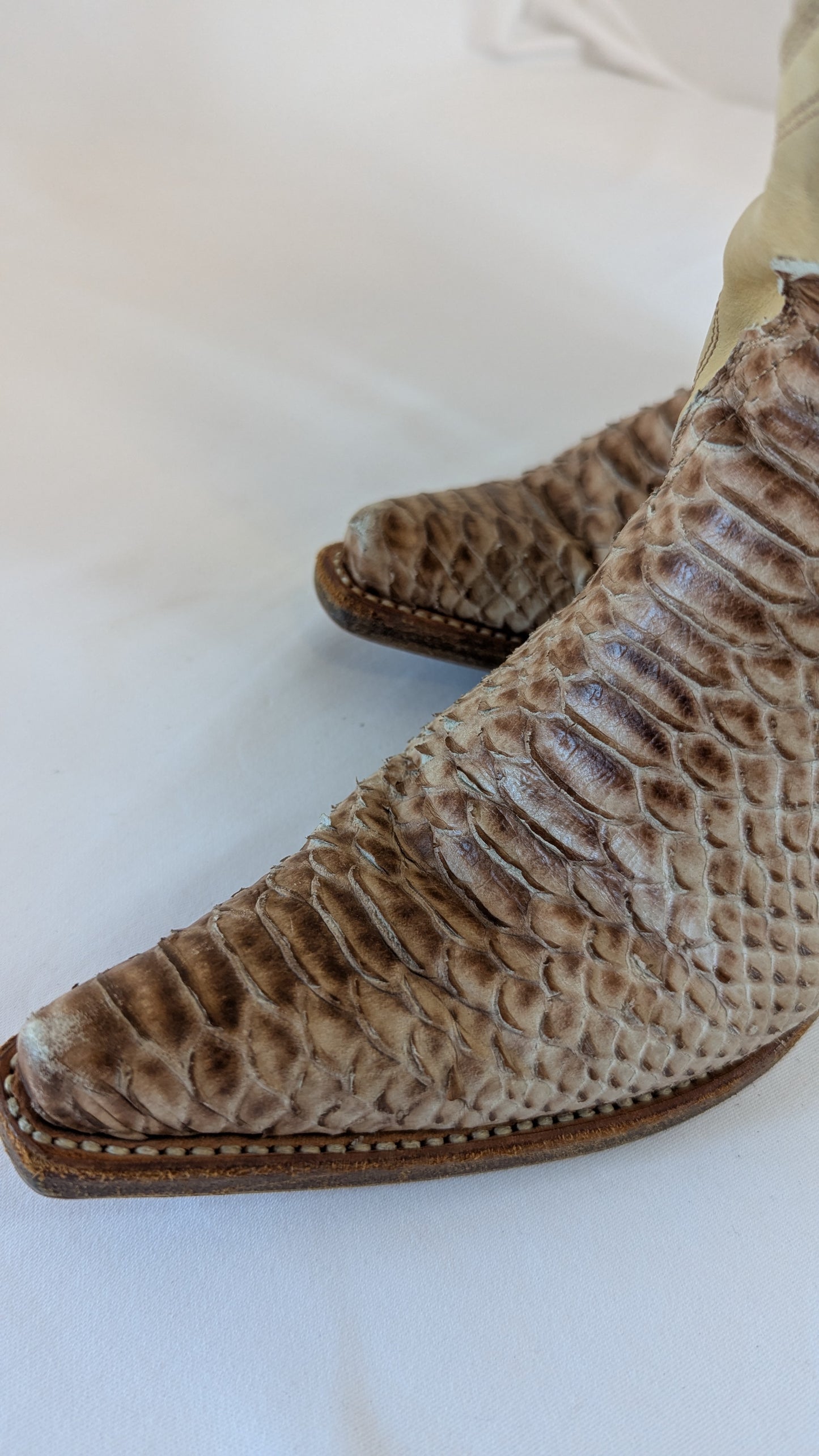 Sancho Snakeskin Cowboy Boots Size 6