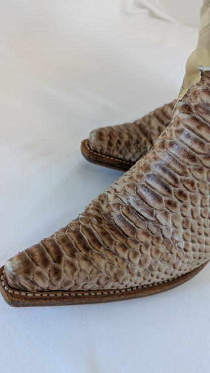 Sancho Snakeskin Cowboy Boots Size 6