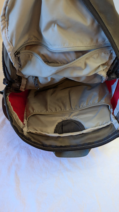 MEC Mountain Equipment Co-op Red Grey Backpack