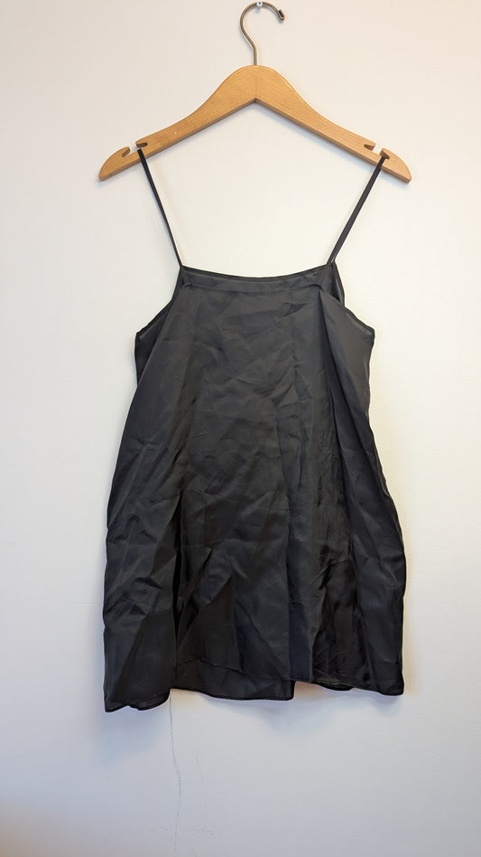 Sacai Black 100% Cupro Slip Dress