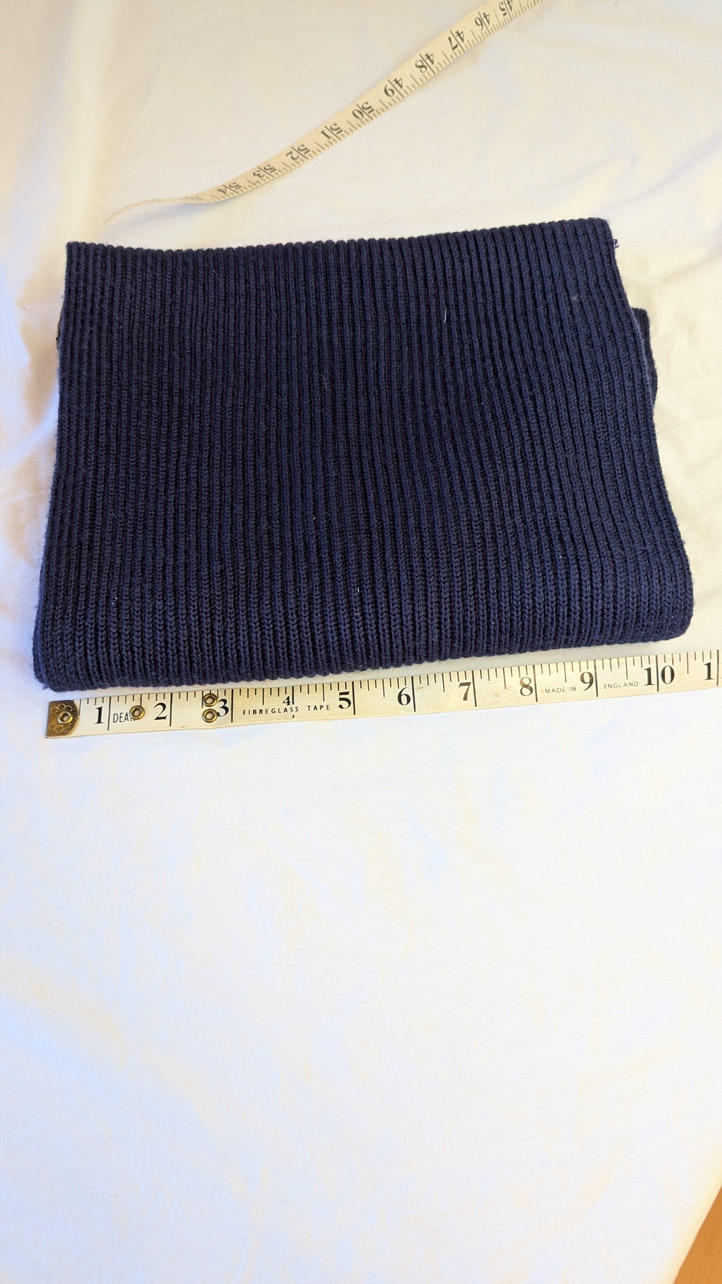Polo Ralph Lauren navy blue ribbed scarf