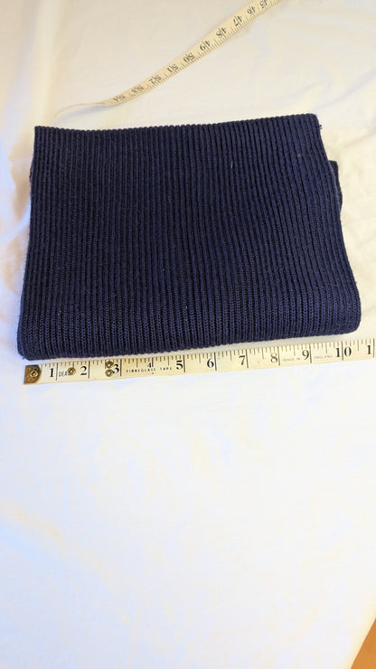 Polo Ralph Lauren navy blue ribbed scarf