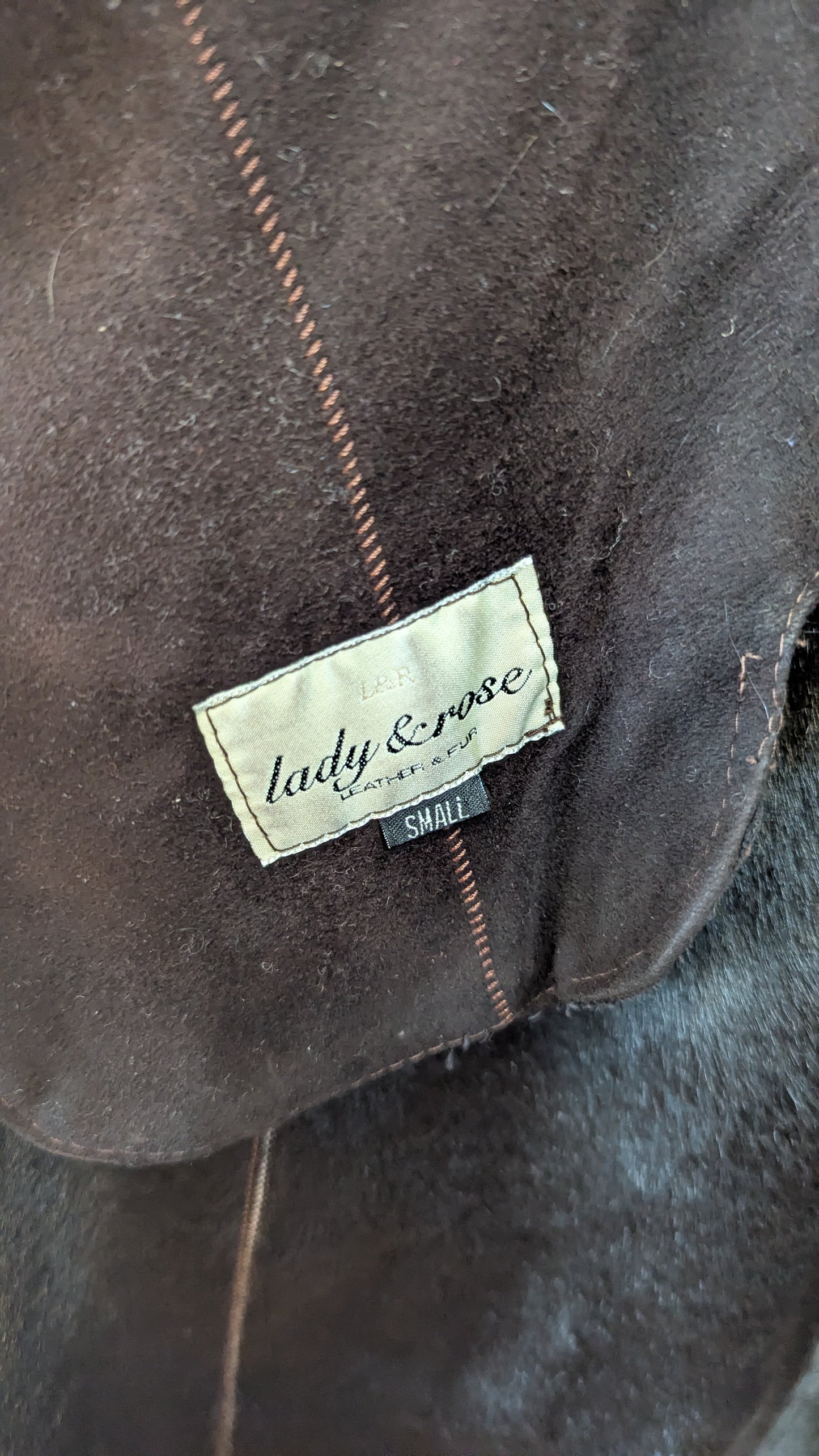 Lady & Rose Leather & Fur Long Coat - Small