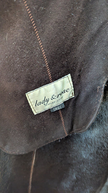 Lady & Rose Leather & Fur Long Coat - Small