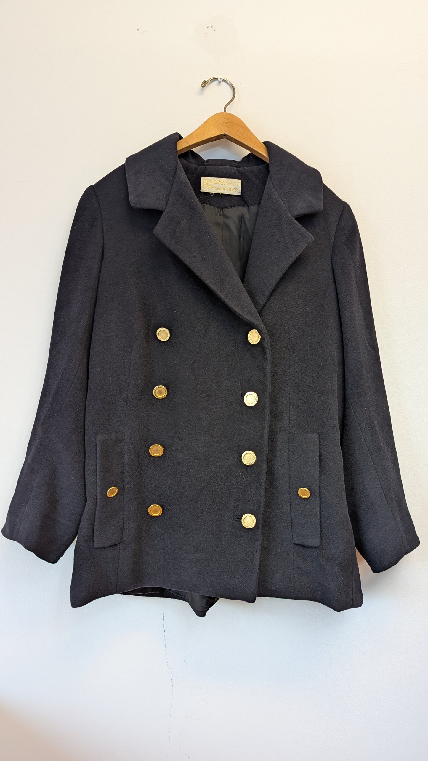 Priorities by Franca Ranieri Double Breasted Pea Coat around size M