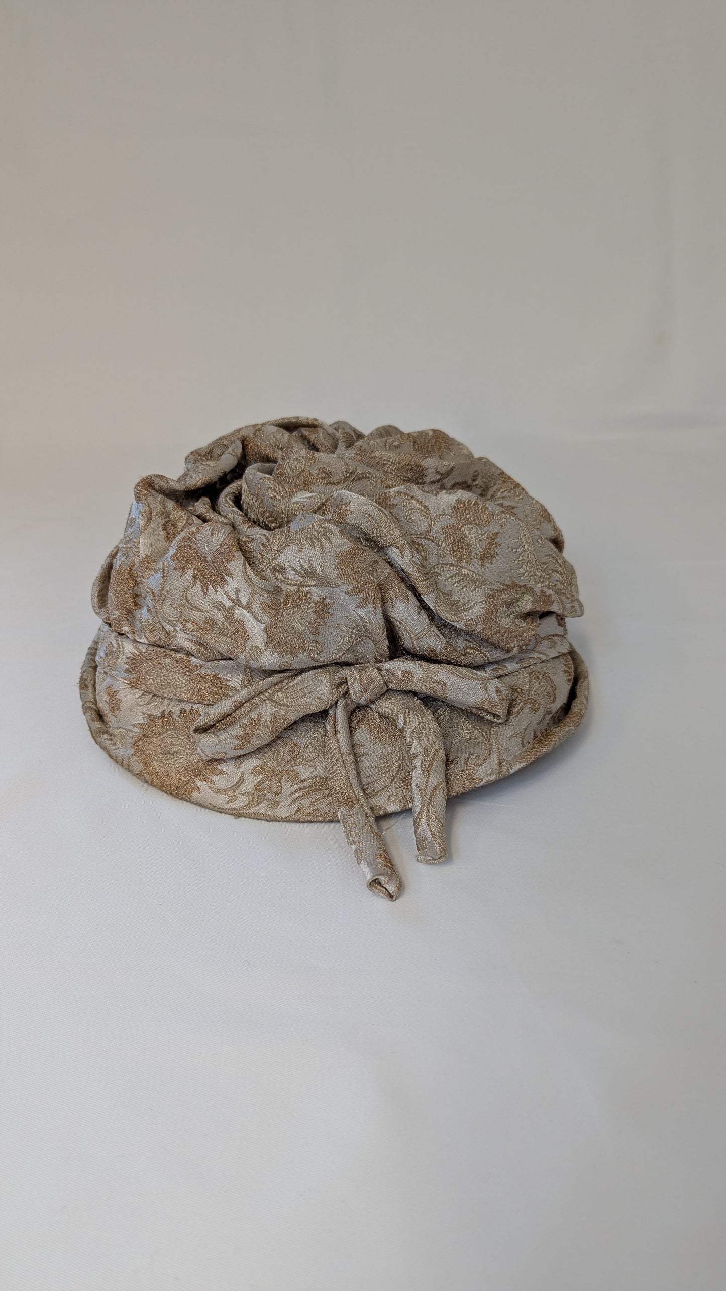 Vintage Jacqueline Original Toronto Gold and Silver Brocade Hat