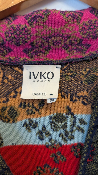 IVKO WOMAN Floral Knit Cardigan Jacket 38