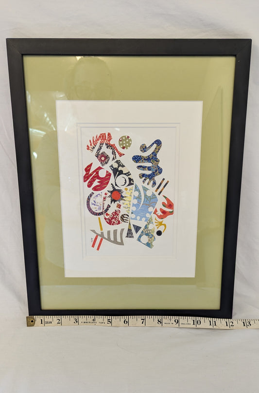 Original Bonnie Helm-Northover Abstract Collage Framed Art