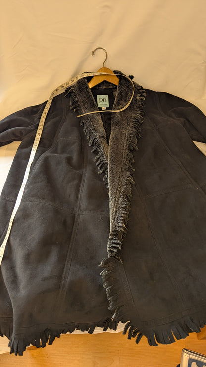 Dominic Bellissimo Faux Suede Fringe Coat around size L