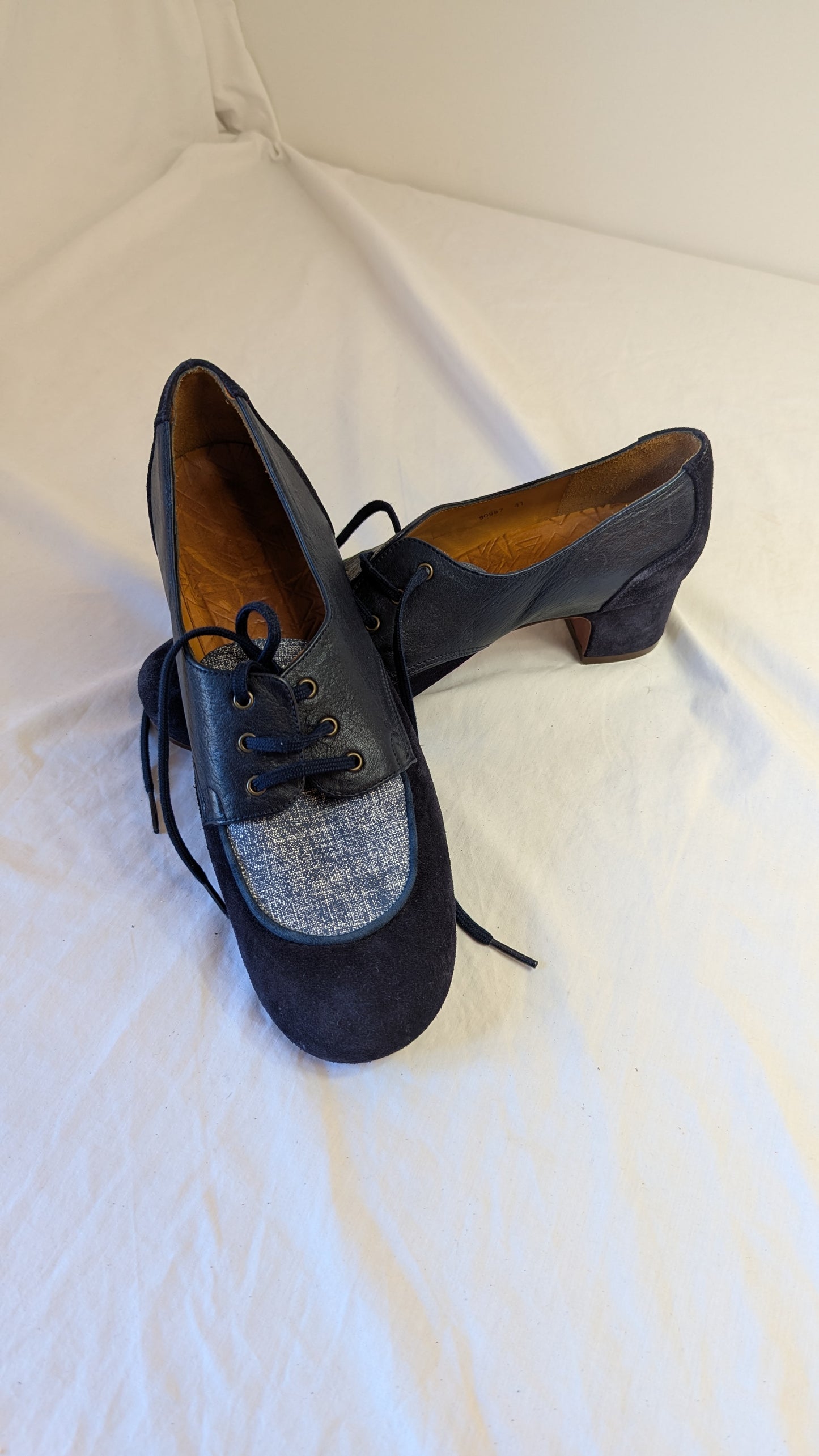 Chie Mihara Navy Blue Lace-Up Shoes Size 41