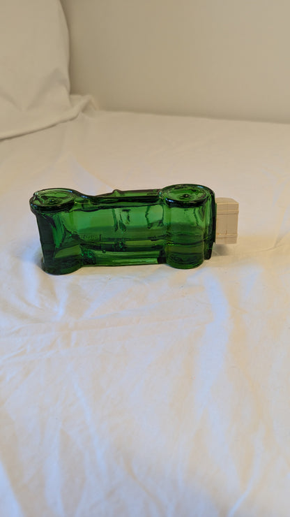 Green Glass Vintage Car after shaving from Avon