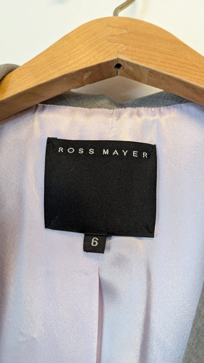 Ross Mayer Grey Long Coat Size 6
