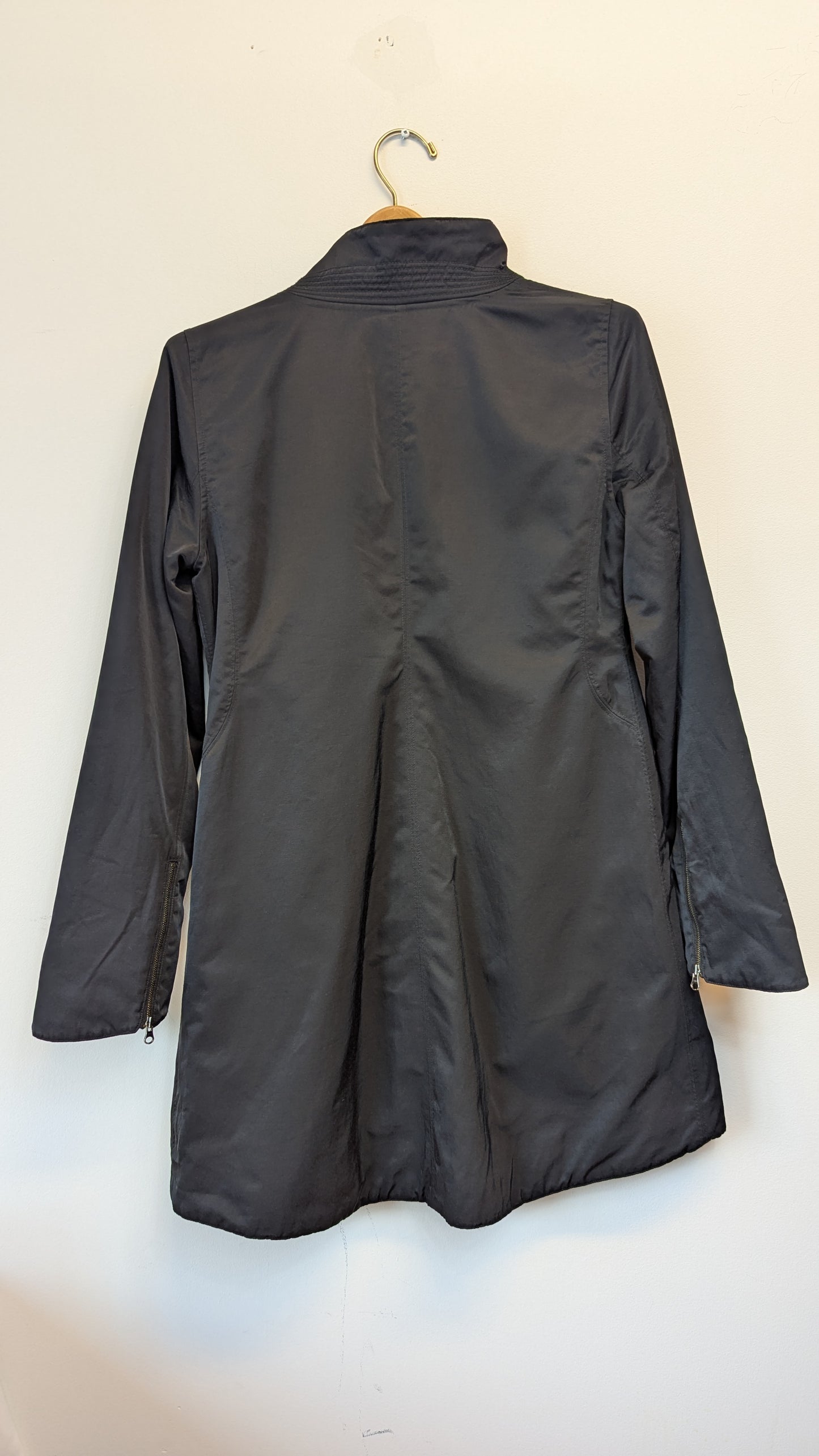 Eileen Fisher Asymmetrical Zip Coat Size Xs