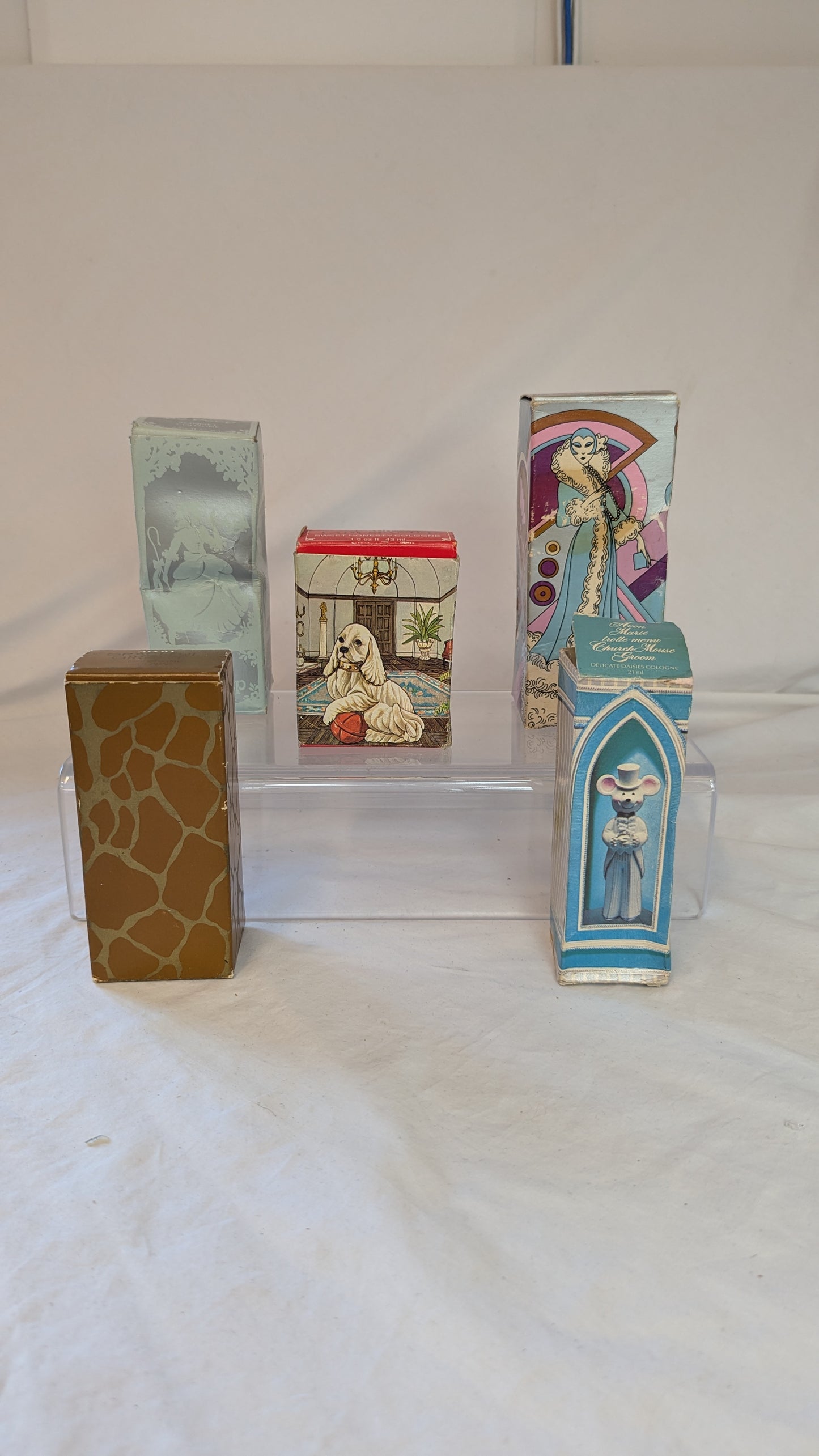 Vintage Avon Figurine Cologne Bottles with Boxes