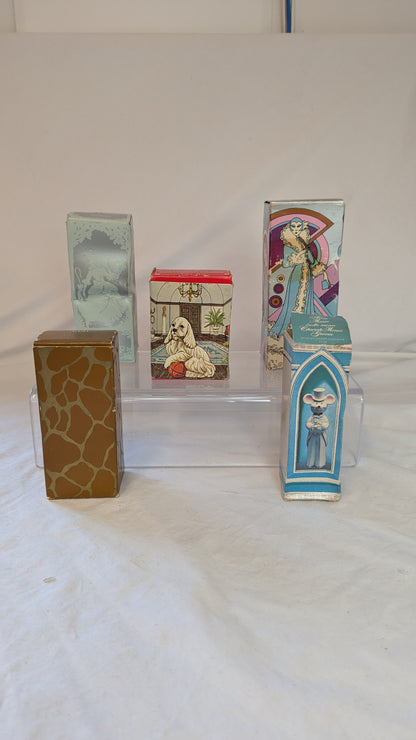 Vintage Avon Figurine Cologne Bottles with Boxes