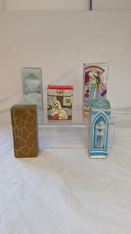 Vintage Avon Figurine Cologne Bottles with Boxes
