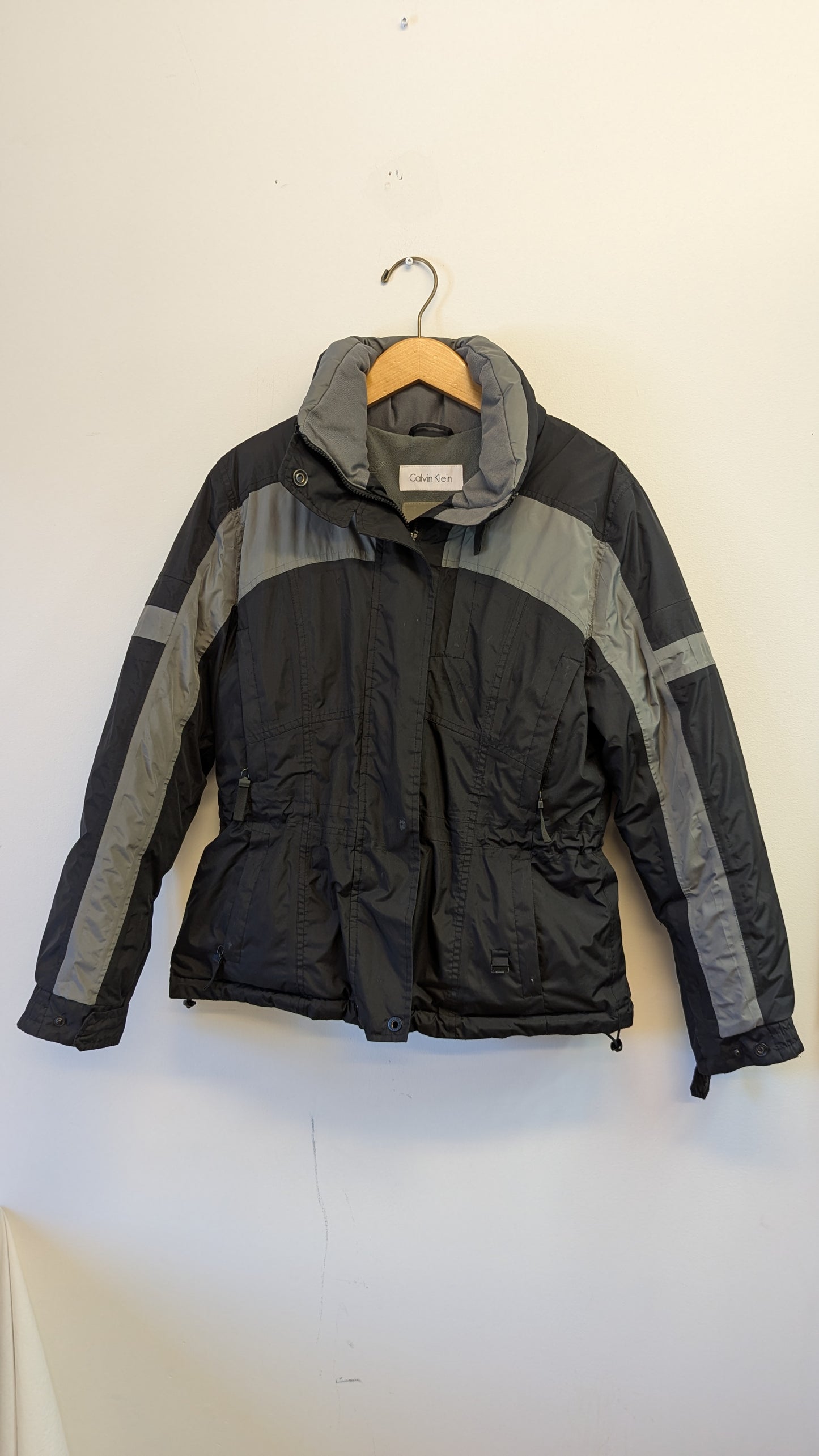 Calvin Klein Black Gray Colorblock Jacket
