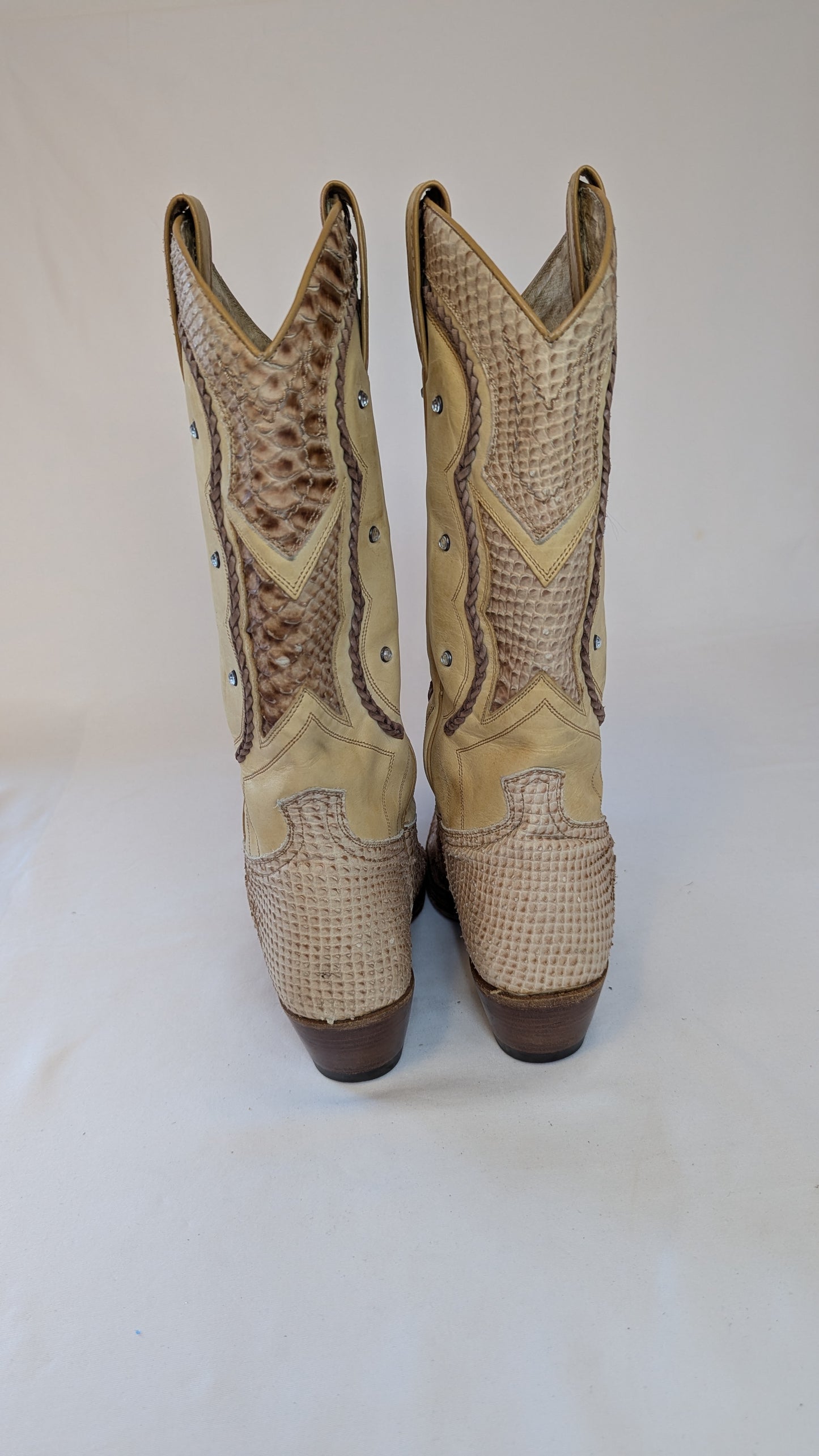 Sancho Snakeskin Cowboy Boots Size 6