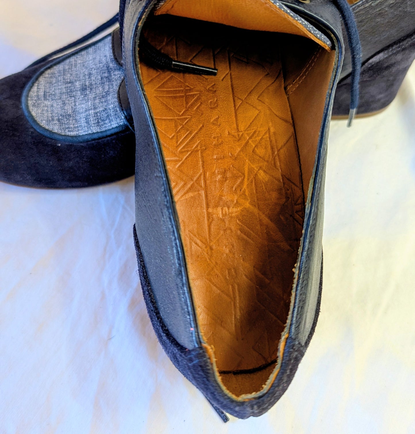 Chie Mihara Navy Blue Lace-Up Shoes Size 41