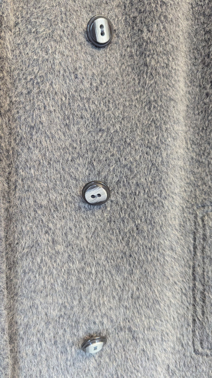 Affinités Collection Double-Breasted Wool-Blend Coat around size L
