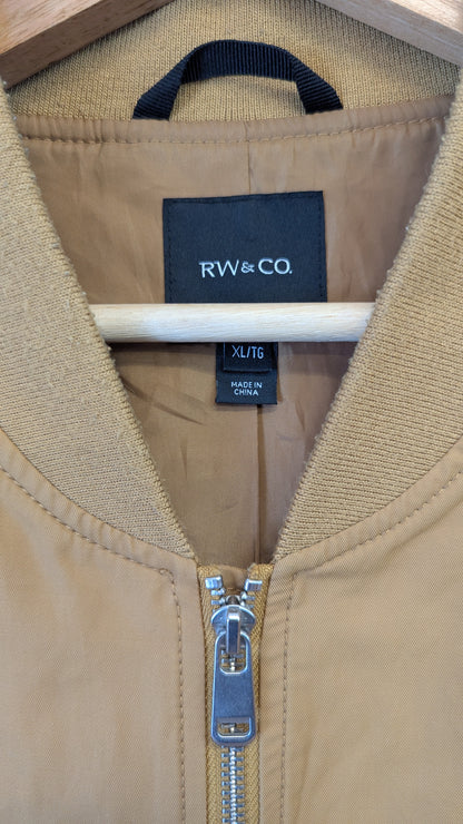 RW & CO. Tan Bomber Jacket XL