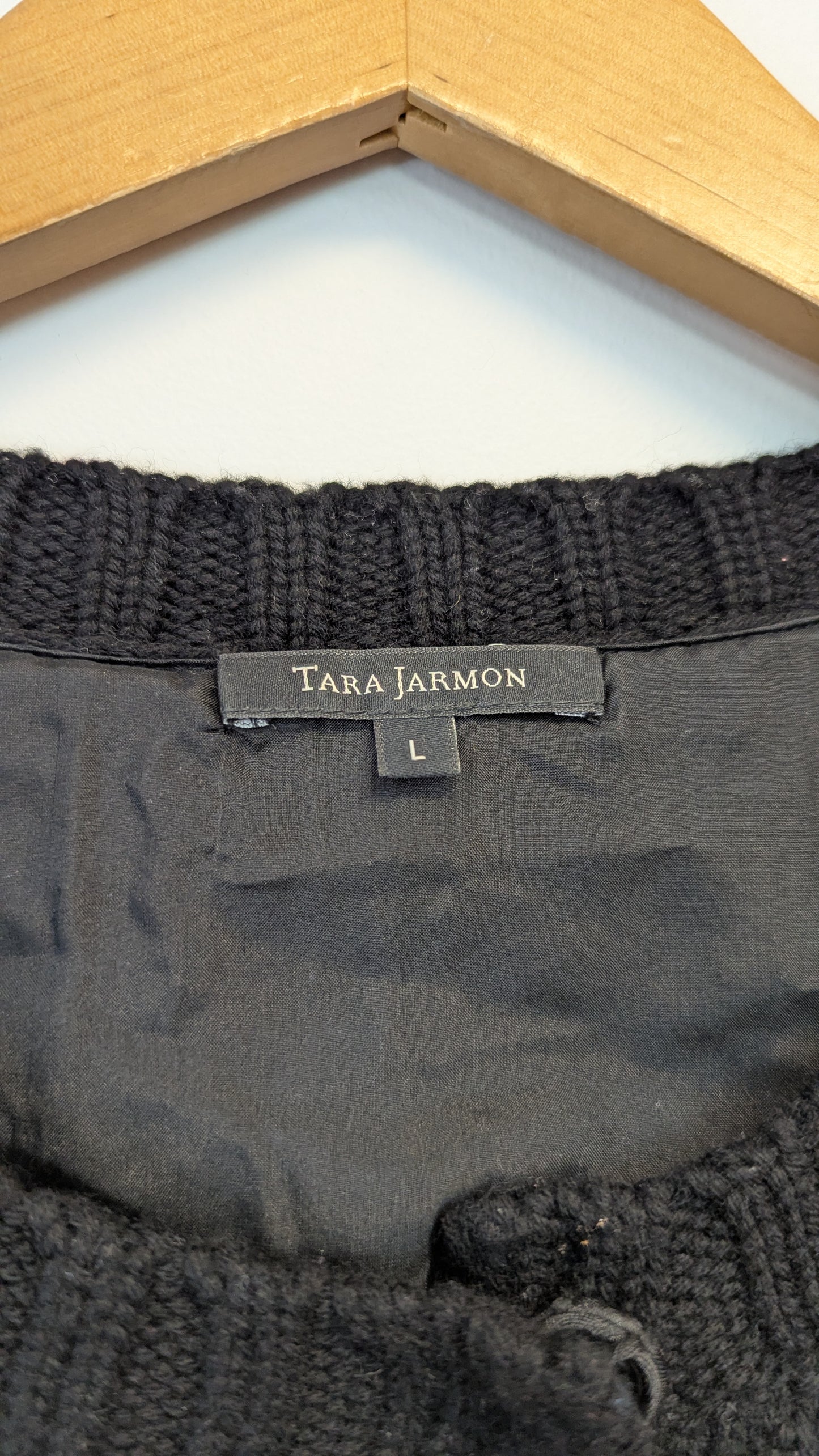 Tara Jarmon Black Embellished Cardigan