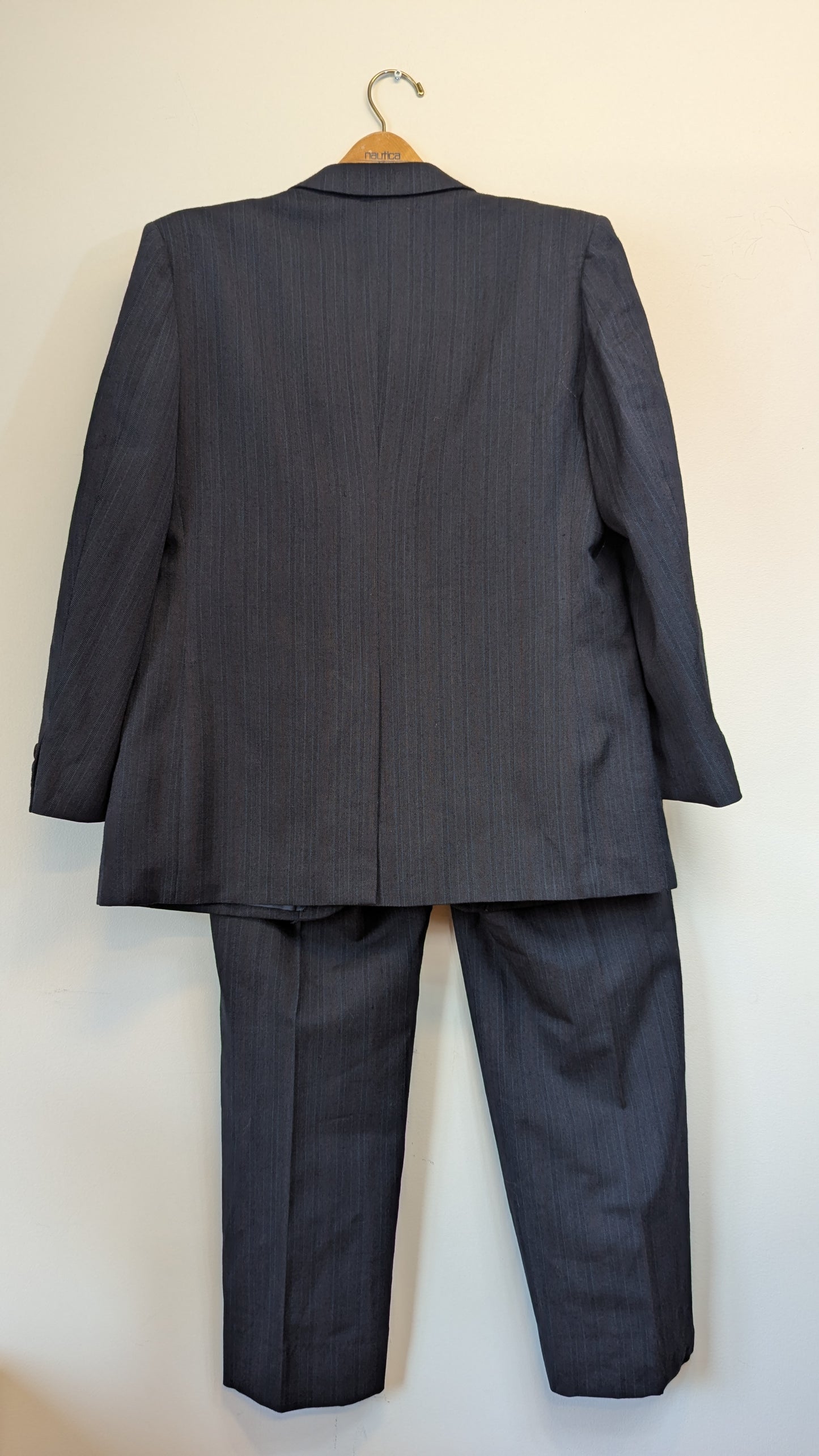 Nautica Charcoal Grey Pinstripe 2-Piece Suit around size L