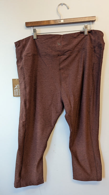 Eddie Bauer WT Train Ascent Capris Women's T2XL burgundy New