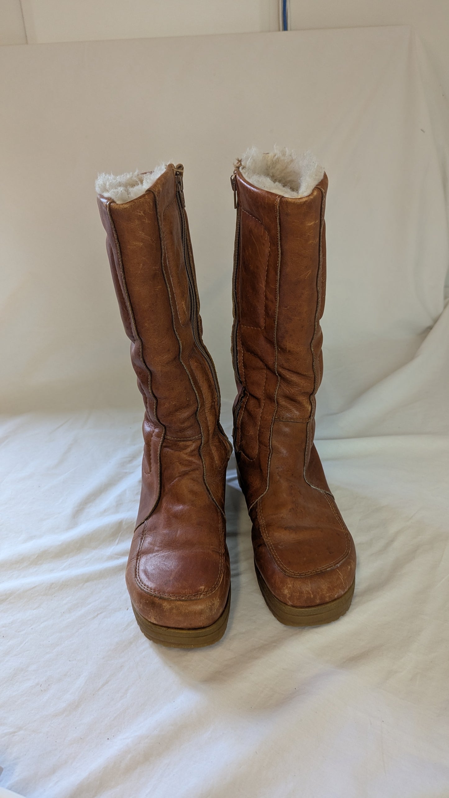 Blondo Leather Winter Boots with Faux Fur Lining