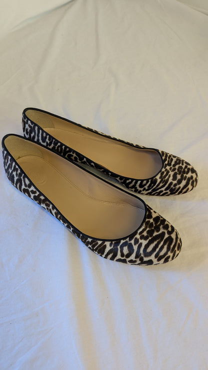J.Crew Collection Leopard Calf Hair Flats