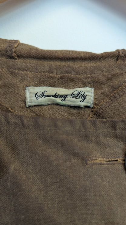 Smoking Lily Hooded Double-Breasted Jacket