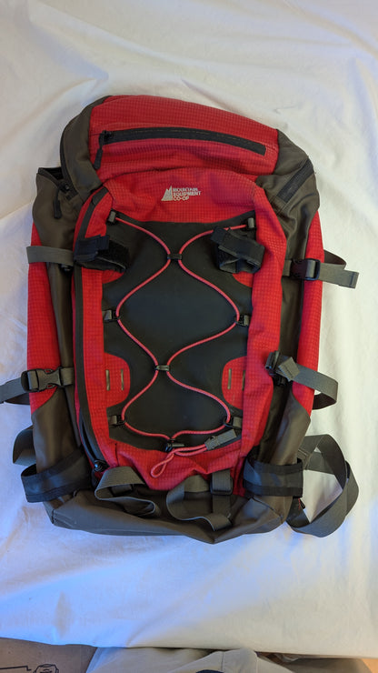 MEC Mountain Equipment Co-op Red Grey Backpack