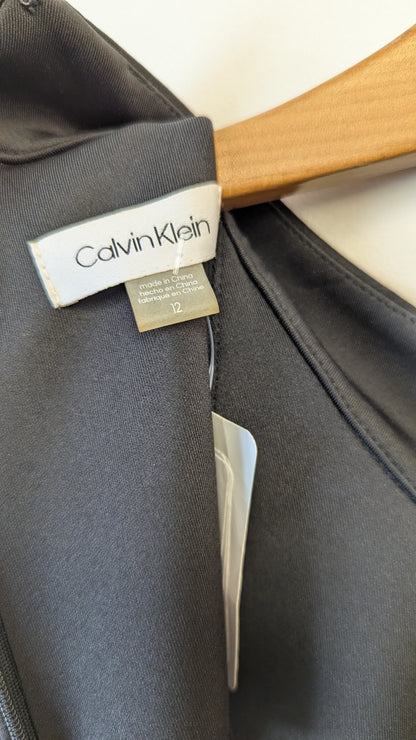 Calvin Klein Black Sleeveless Dress with Sparkly Collar