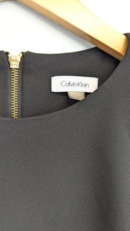 Calvin Klein Black Cold Shoulder Studded Dress Size 8