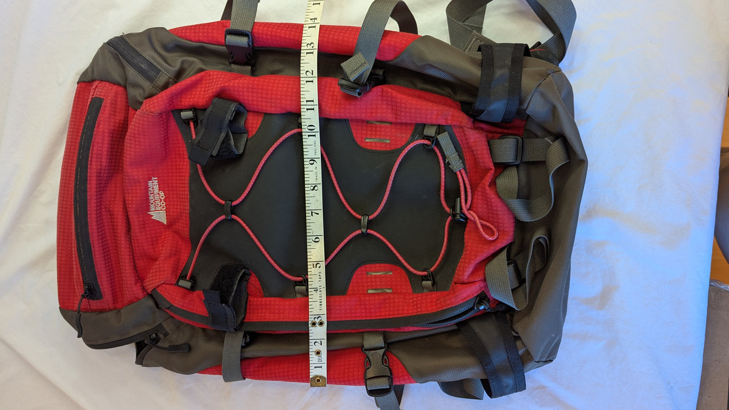 MEC Mountain Equipment Co-op Red Grey Backpack
