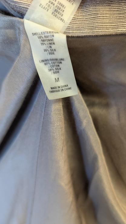 Elie Tahari Ruffled Collar Coat Jacket Brown Taupe