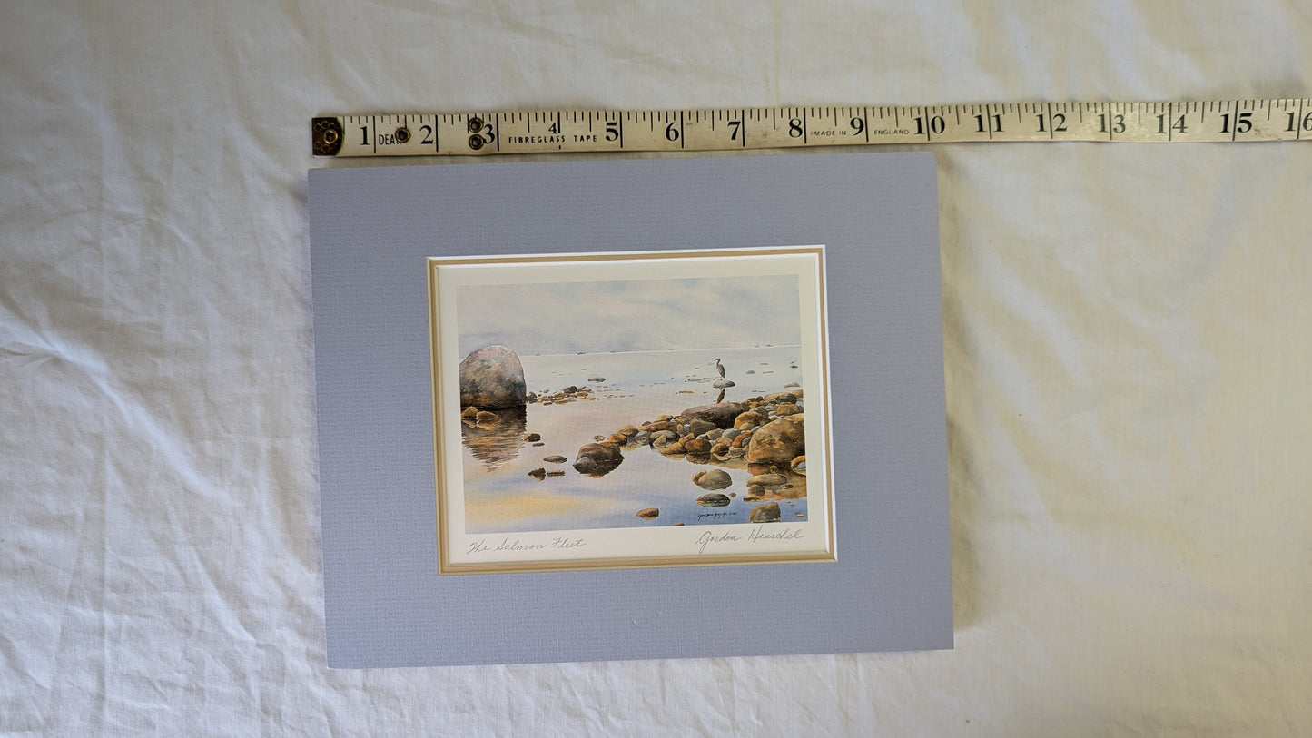 Gordon Henschel The Salmon Fleet Matted Art Print