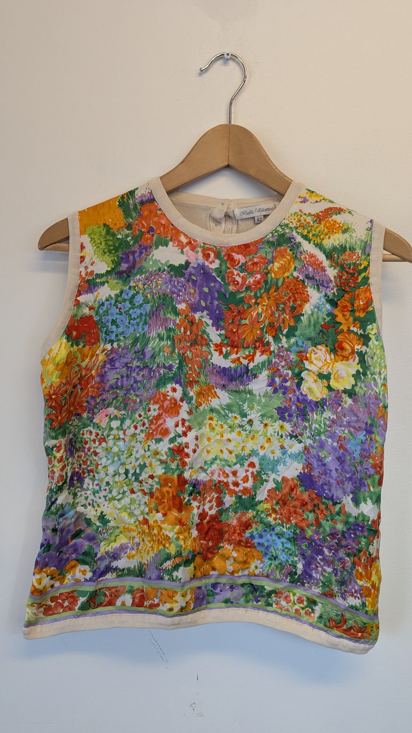 Bella Valentina Italy Floral Cardigan  and sleeves Twin Set