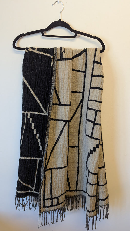 Wilfred Reversible Geometric Scarf/Wrap